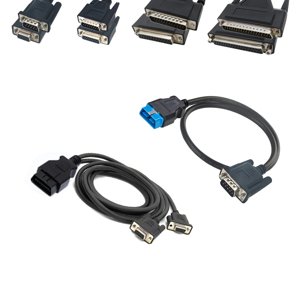 Custom 16 Pin Obd Ii Connector Obd2 Female to Db9 Male Cable