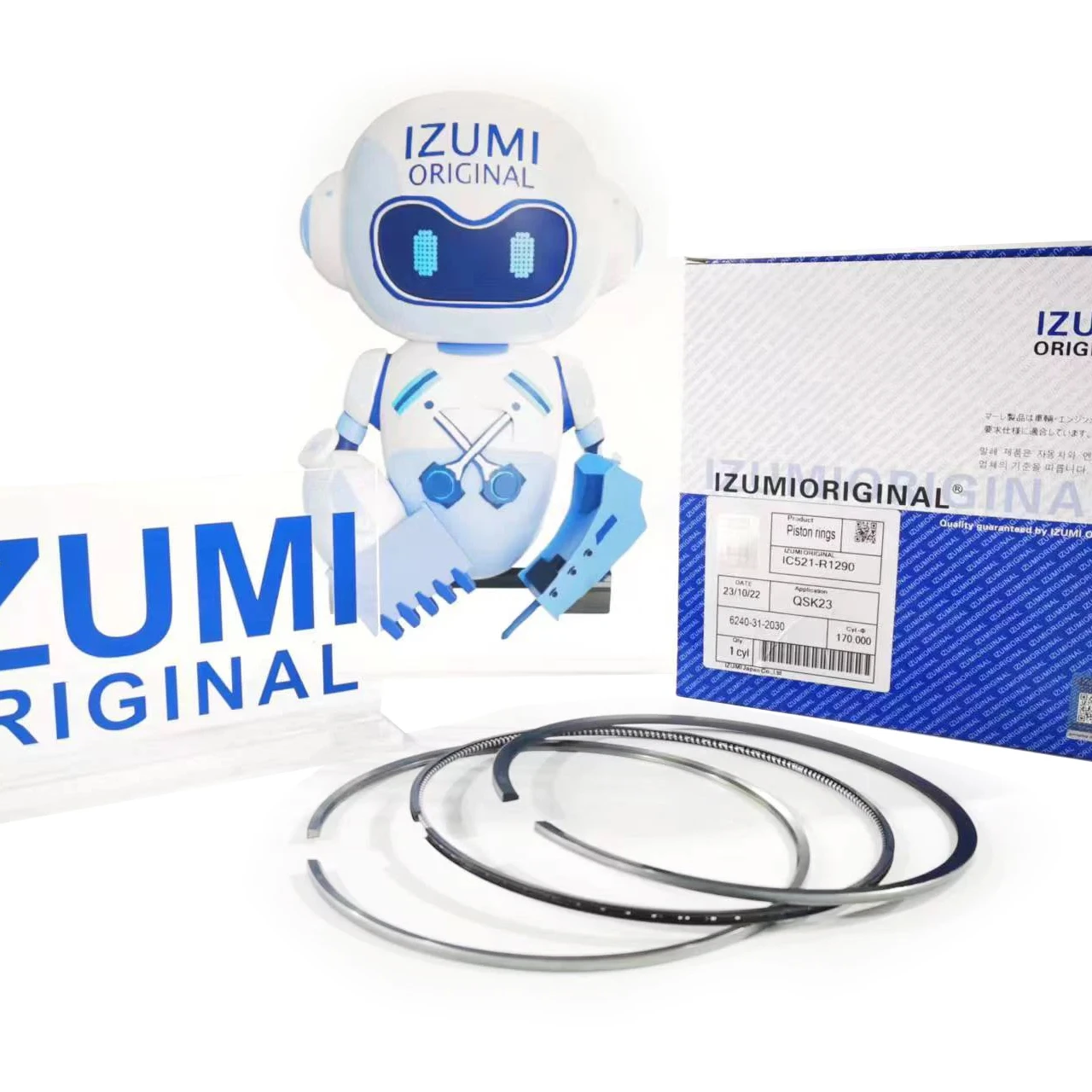 IZUMI Original Piston Liner Kit H07D H07C H06C EC100 K13C E13C Piston Ring Excavators Parts for HINO Parts