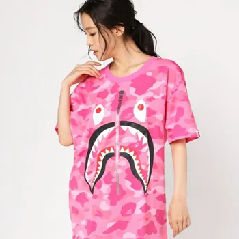 2024 popular bape1 long-term stable supply of cotton men's and women's casual sports short-sleeved T-shirts clothing for men