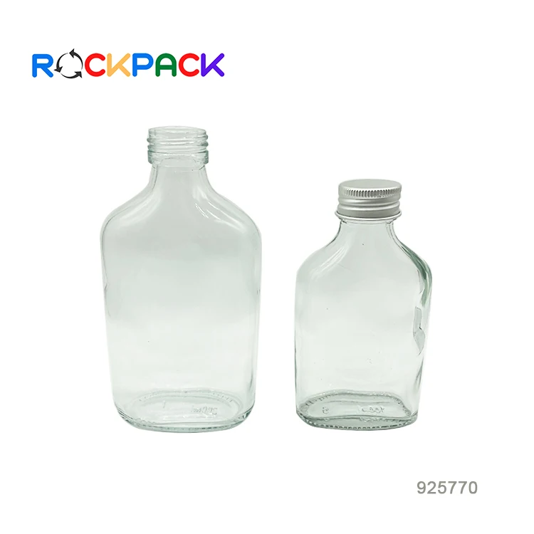 100ml 200ml 250ml 8oz Glass Milk Beverage Whisky Glass Bottle with Metal Cap