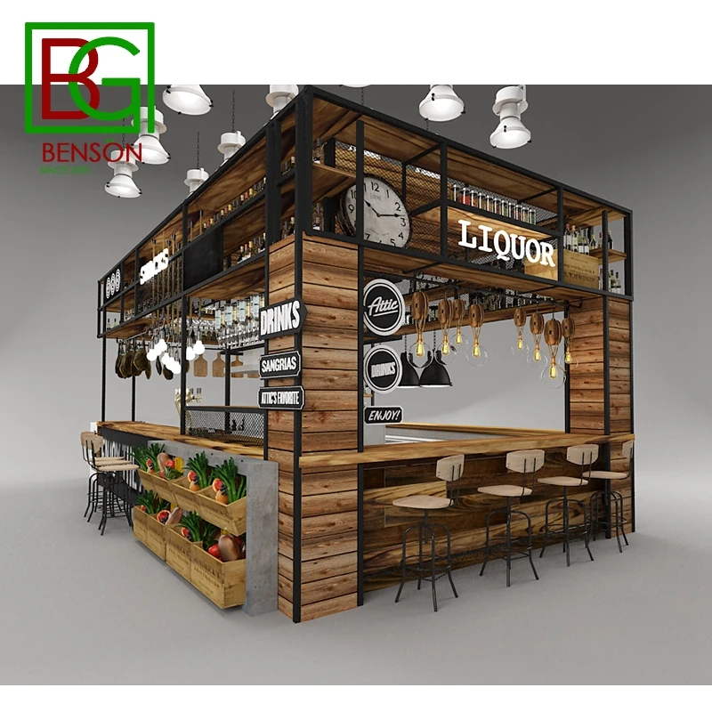 Modern Style Crepes Kiosk Display Mall Pretzel Kiosk Design High End Design Retail Kiosk for Sale