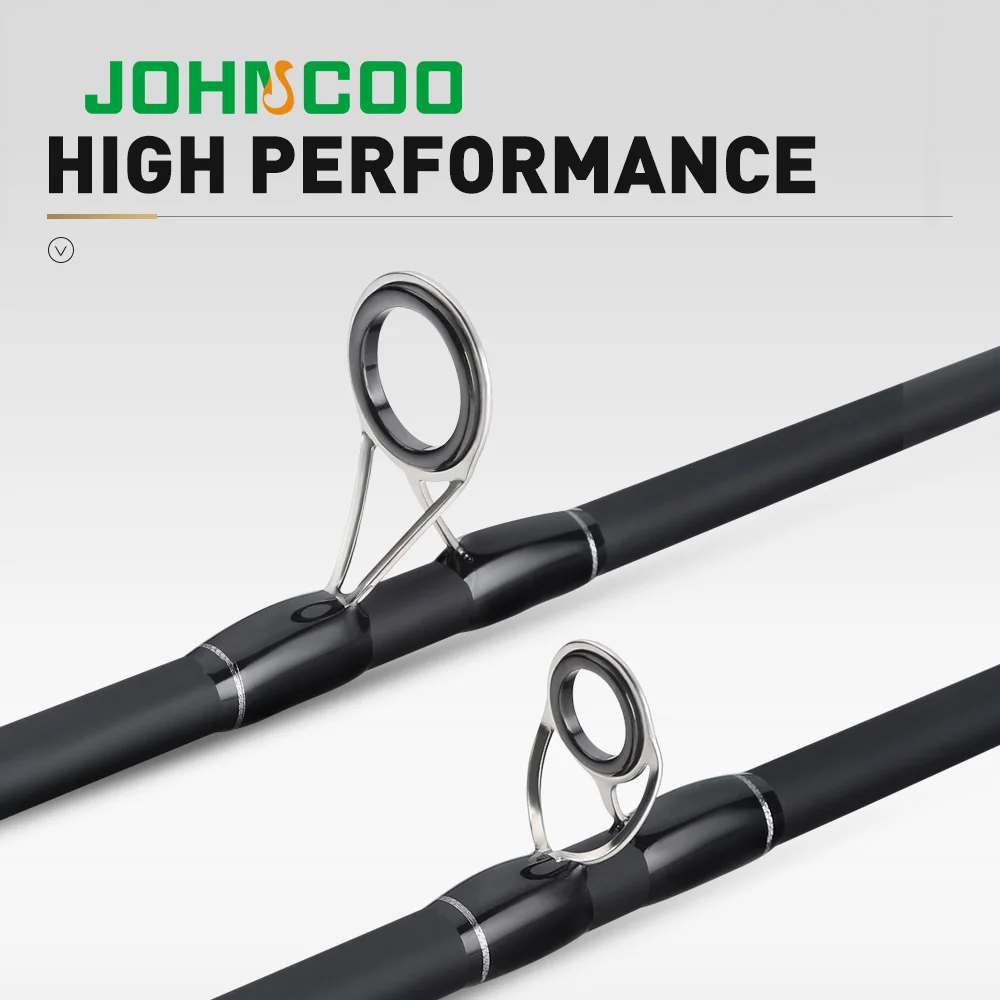 JOHNCOO カーボン製 釣り竿 ブラック 2.7m/3.0m MH/Hパワー 10-45g