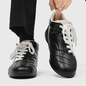 Vintage Casual Sneakers with Front Laces Mesh Lining for Men and Women Flat Outdoor Hiking High-top Shoes ZYD007