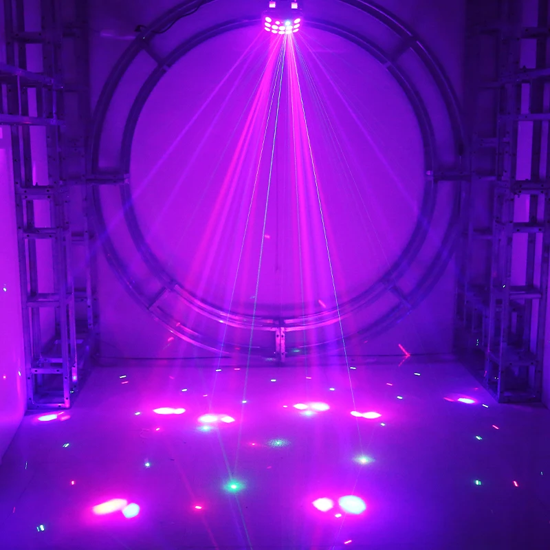 ダービーデザインストロボ効果LEDレーザー照明ステージ機器ホワイト