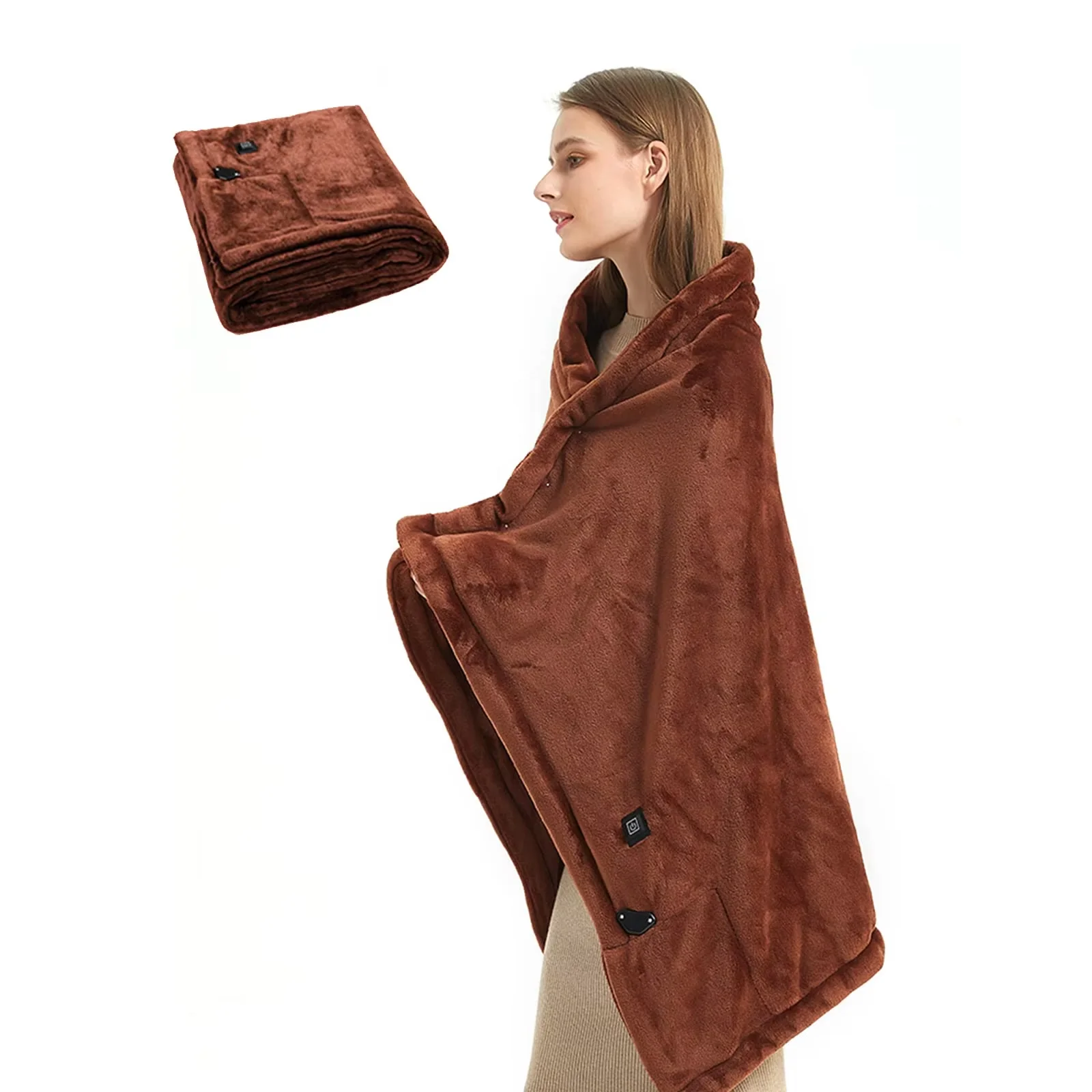 Electric Blanket for Winter Heated Blanket for Shoulder and Neck Heated Shawl Office Nap Warmer Cold-Protection Cape 2