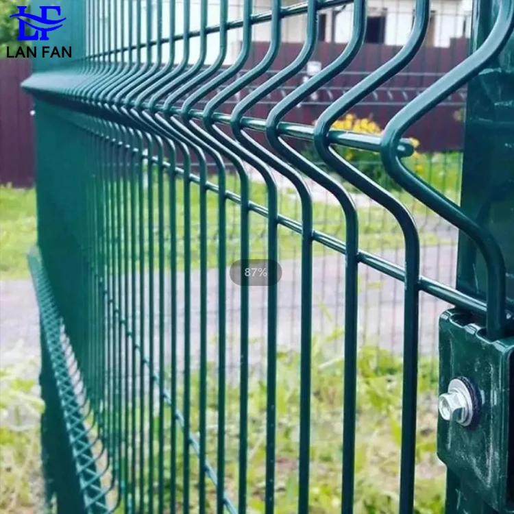 3D Curved Wire Mesh Fence Galvanized Fencing with Welded 3D Bending