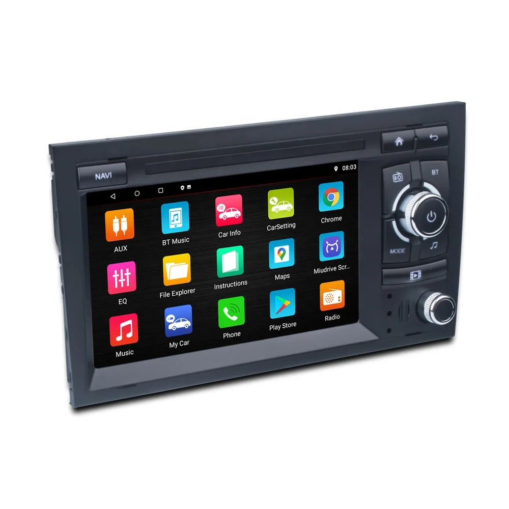 2Din 7inch Android IPS Screen with Carplay and AHD DSP GPS Auto Radio for Audi 2002-2012 A4 B6 B7 S4 RS4 Navigation DVD Player