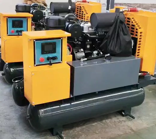 Small Size Mobile Diesel Screw Engine Compressor Mining 37kw 8bar - Buy ...