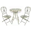 retro green tables and chairs-one table two chairs