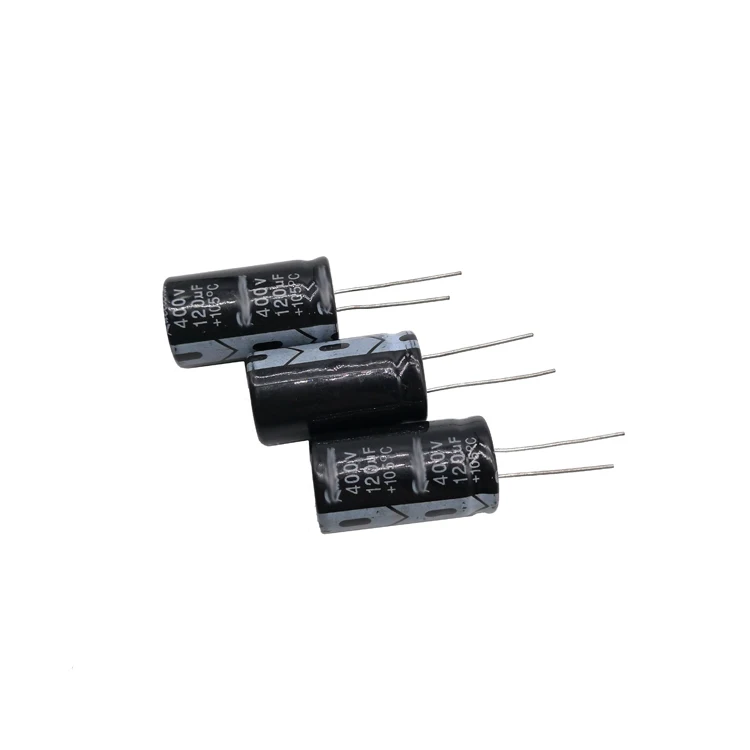 Electric Capacitor 120uf 400v DC DC Converter 400v to 12v Chong Aluminum Electrolytic Capacitors 18x30mm -55C to +105C