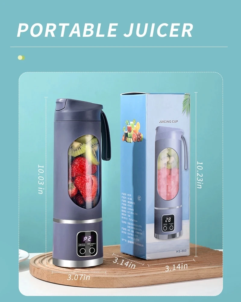 Custom Logo Fresh Juice Portable Blenders and Mini Fruit Smoothie Milkshake Mixer Blender Juicer
