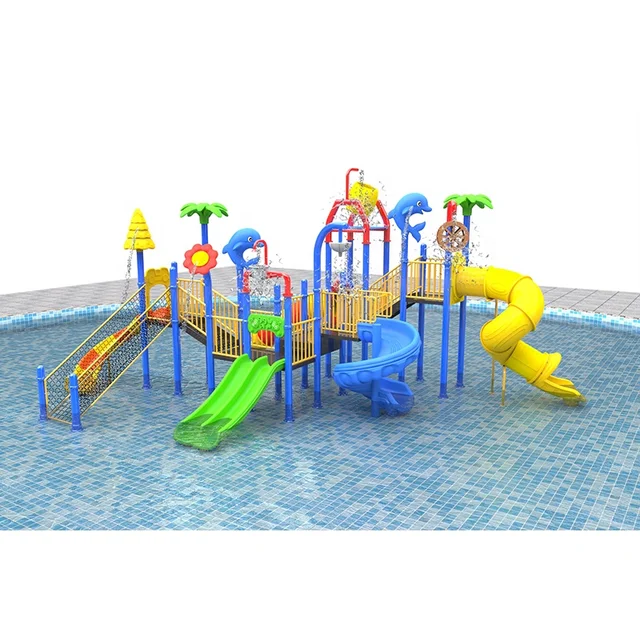 Children water park equipment outdoor playground tube plastic slide kids slide  for park