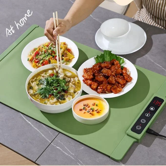 電気シリコーン食品保温プレート 急速加熱 定温プレート 折りたたみ式 多機能 保温 タッチコントロール 4
