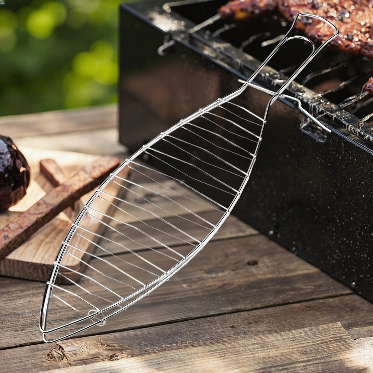 BQ-1179 Portable BBQ Grill Basket Reusable Iron Fish Grilling Mesh Tool Set From Manufacturer BQ-1179 Portable BBQ Grill Basket Reusable Iron Fish Grilling Mesh Tool Set From Manufacturer