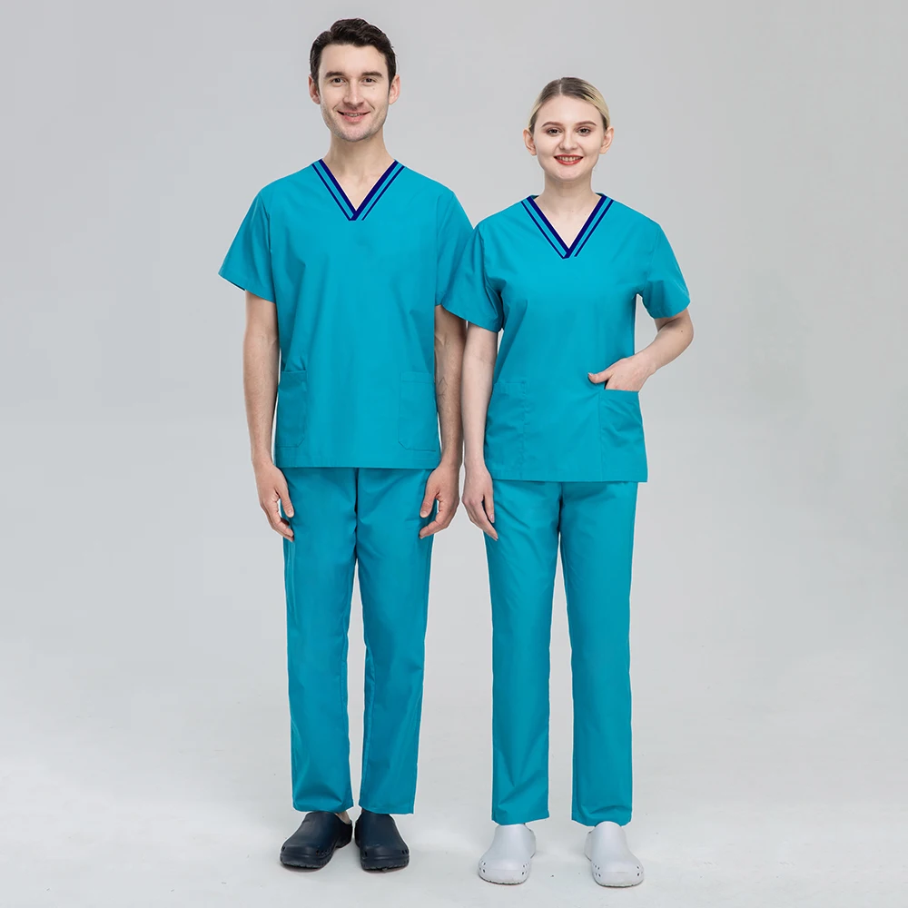 Dental Clinic Nursing Uniform Sets Short Sleeve Medical Scrubs Uniforms