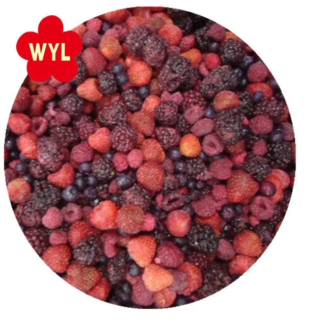 Высококачественная смесь замороженных фруктов IQF, вкусный микс из клубники, черники, малины, ежевики и яблок
