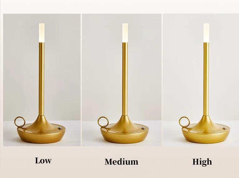 Nordic Decorative Touch Control LED Cordless Rechargeable Table Lamp for Restaurant and Hotel