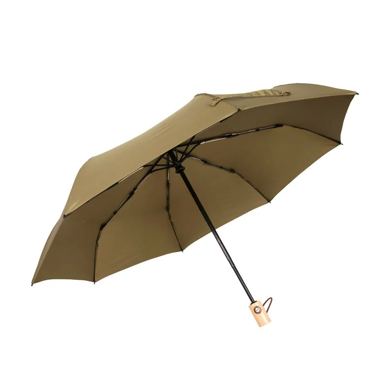 3 складной зонт от производителя, бамбуковый автоматический зонт на заказ