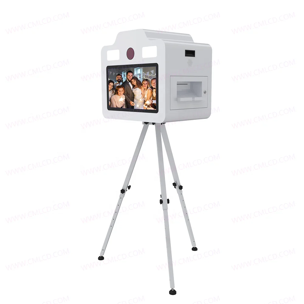DSLR Photo Booth with DNP DS620/RX1HS HiTi P525L Printer Inside Tripod  Photo Booth Box Touch Screen Wedding Photobooth
