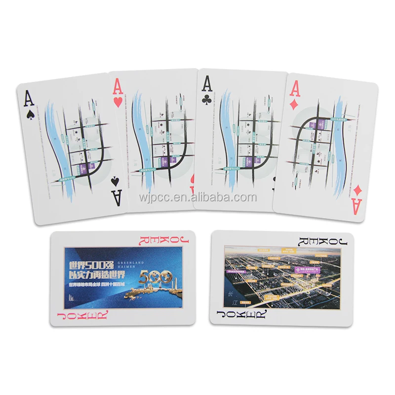 Wholesale Custom Printing Bulk Advertising Poker Paper Blank Playing
