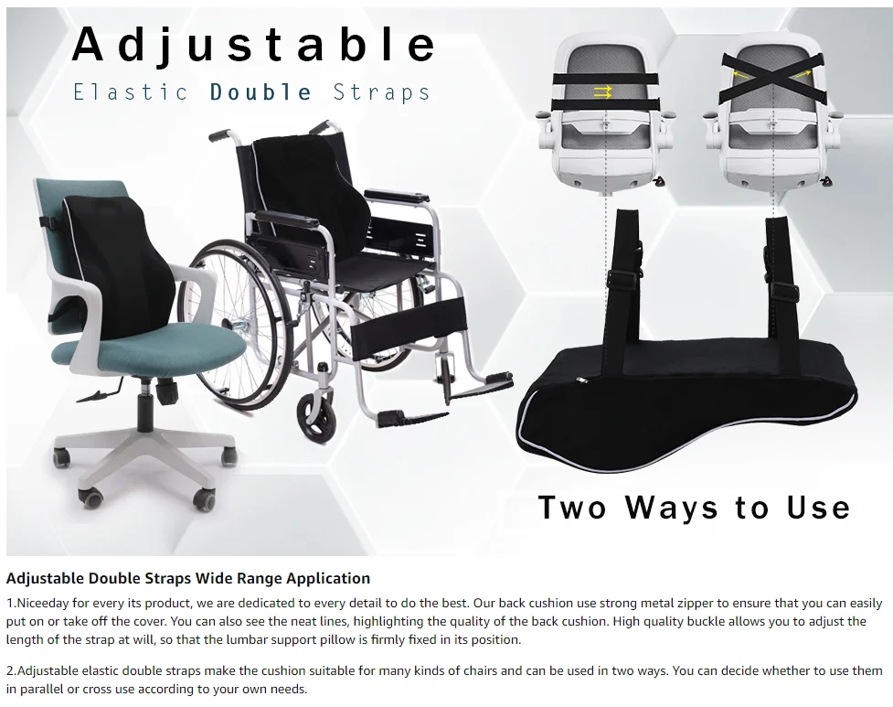 Lumbar Support Pillow For Office Chair Car Back Pain Gaming Chair Back