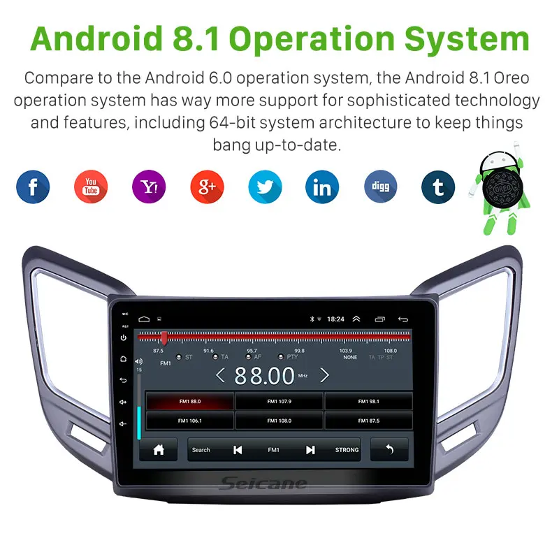 9 Inch Android 11.0 GPS Navigation Radio for 2016-2019 Changan CS15 with WiFi HD Touchscreen Support Carplay DVR
