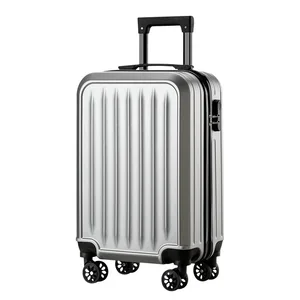 3-Piece Lightweight Travel Luggage Set ABS and Aluminum Suitcases with Spinner Wheels Unisex Carry-on for Business