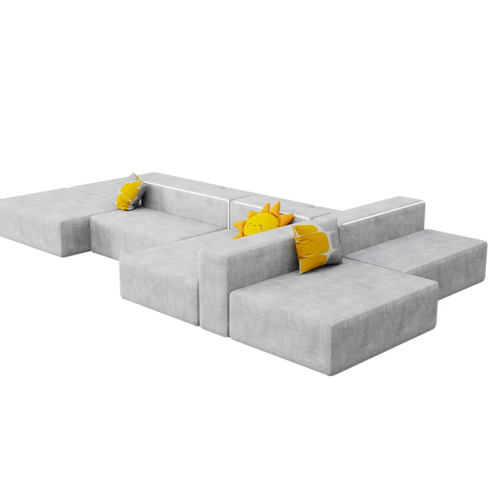 New Design Convertible Sofa Bed with 12pcs Foam Shapes Removable Washable Sofa Cover for Living Room Furniture Sofa