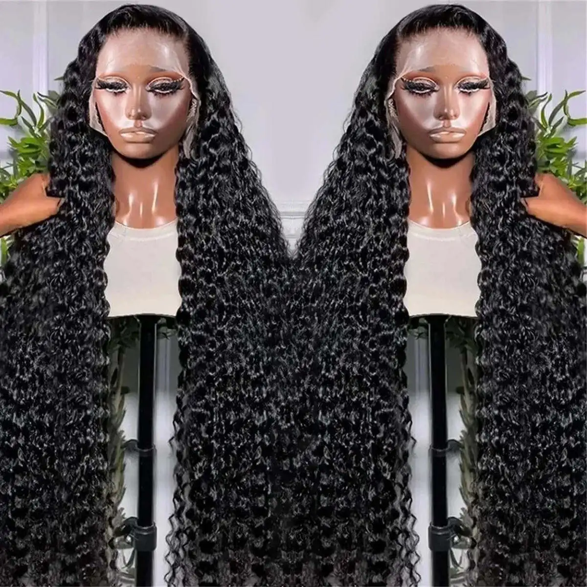 Wholesale Mongolian Afro Kinky Curly Wig - Natural 13x4