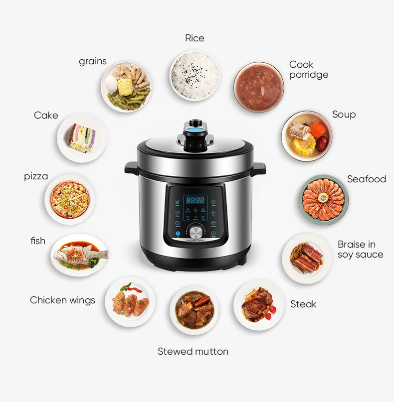 Electric Pressure Cooker One-Touch Control Stainless Steel Smart Multi-Cooker Pressure Cooker