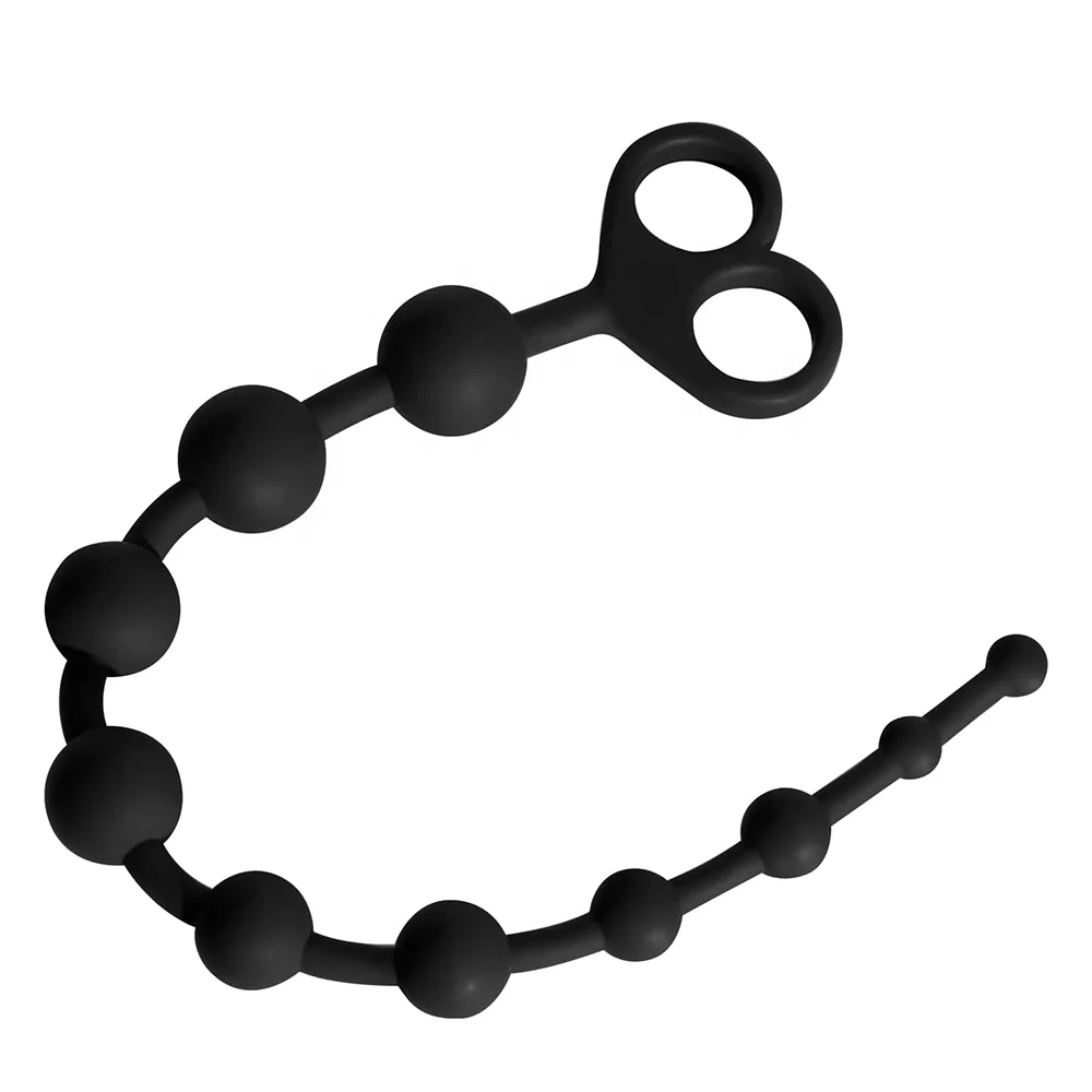Long Anal Plug Silicone 10 Balls Anal Beads Graduated Design Chain Butt  Plug Anal Toys