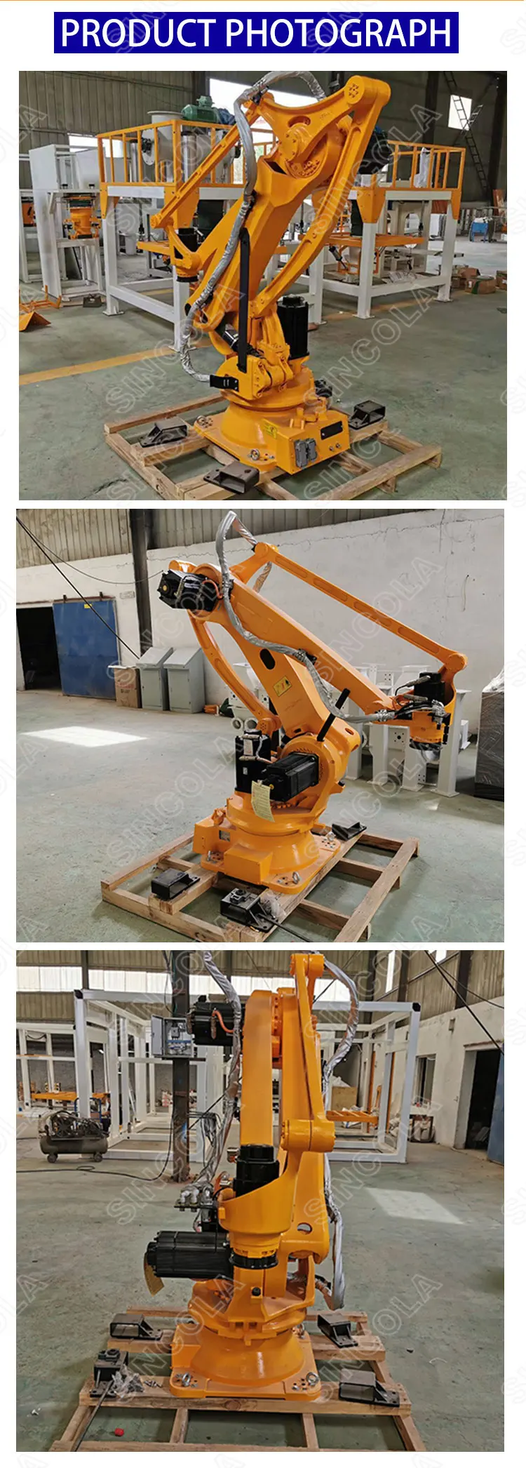 Robot Palletizing Cement Bag Palletizer Machine Palletizing Handling ...