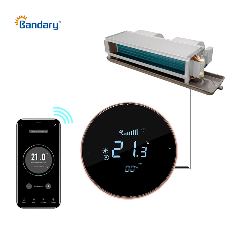 Bandary wireless touch screen programmable gas boiler AC thermostat wifi for room floor heating  temperature controller