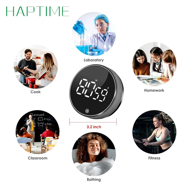 Large LED Display Classroom Countdown Clock Digital Kitchen Time Timer Visual Smart Magnetic Timer