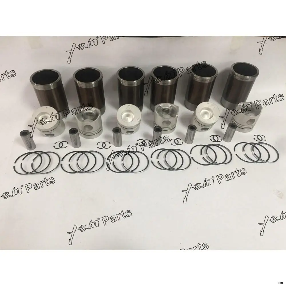 6D14 Cylinder Engine Liner Kit With Pistons Ring Set Cylinder Liner for Mitsubishi Diesel Engine Machinery Engine Parts