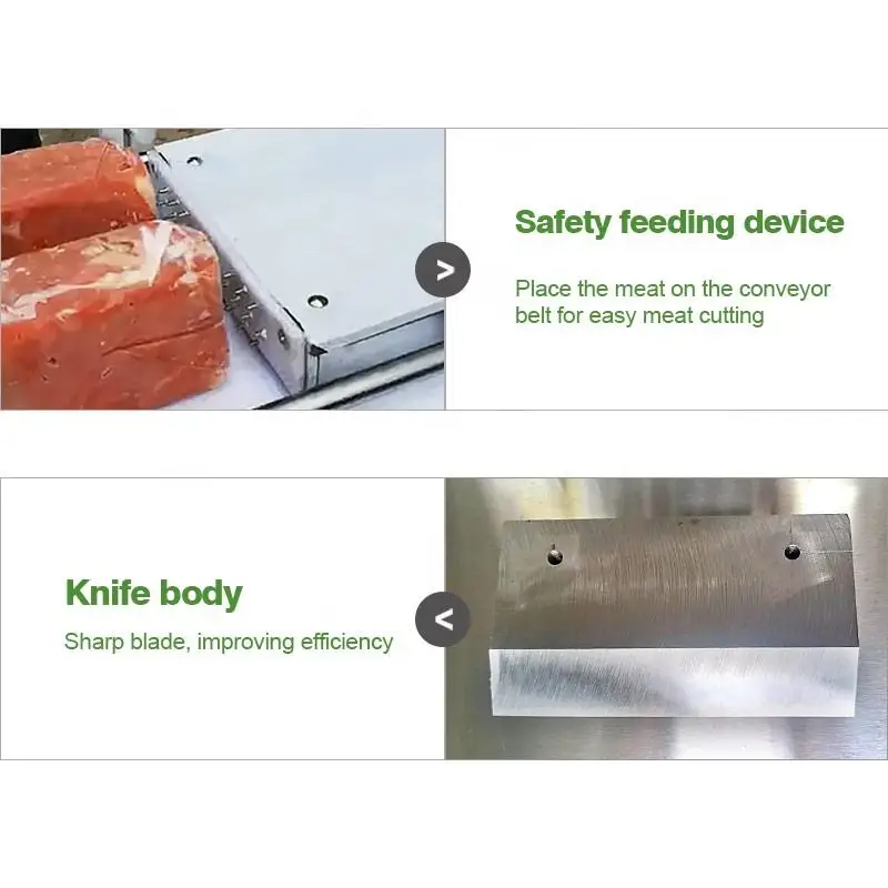 Commercial Wide Frozen Fish Bacon Slicer Fully Automatic Electric Meat Grinder Mincer Machine 4 Roll Manufacturing New Condition