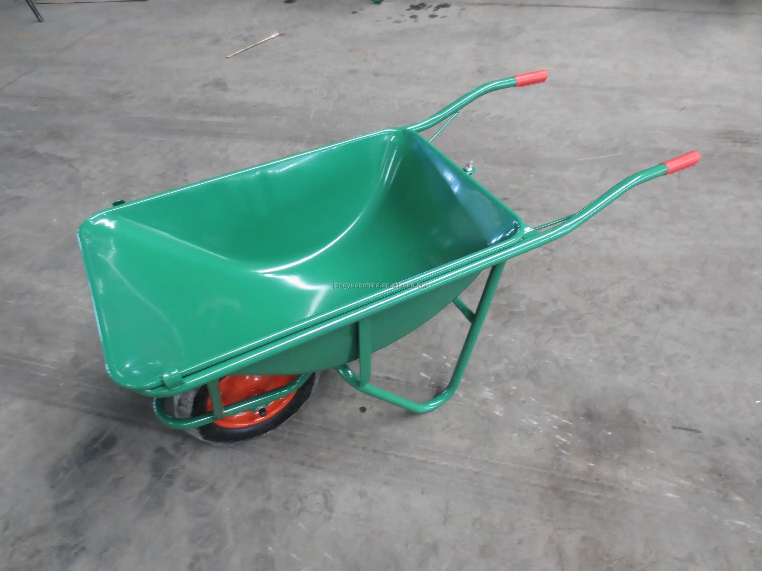 Wb2204 High Quality 60l Metal Wheelbarrow With 13 Inch Pneumatic Flat ...