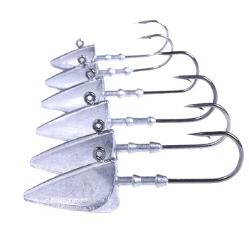 Wholesale JI101 High Carbon Steel Lead Fish Head Shape Jig Head Hooks for Snapper and Carp – Metal Jig – view 2