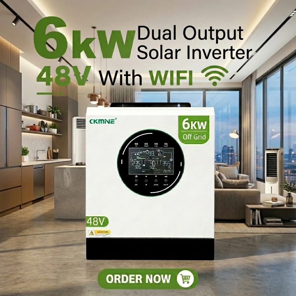 6000W 48VDC to 230VAC Off-Grid Solar Inverter Support Lithium Battery Hot Sale UAE Saudi Egypt Vietnam Philippines Power Supply