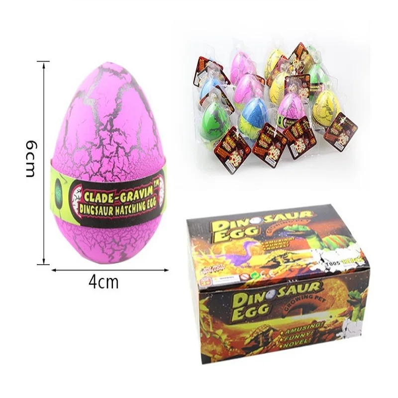 
 12 шт./кор. смешные дети Детская большая Яйца динозавра детские игрушки для расширения воды инкубационных яиц в виде животного, детская игрушка  