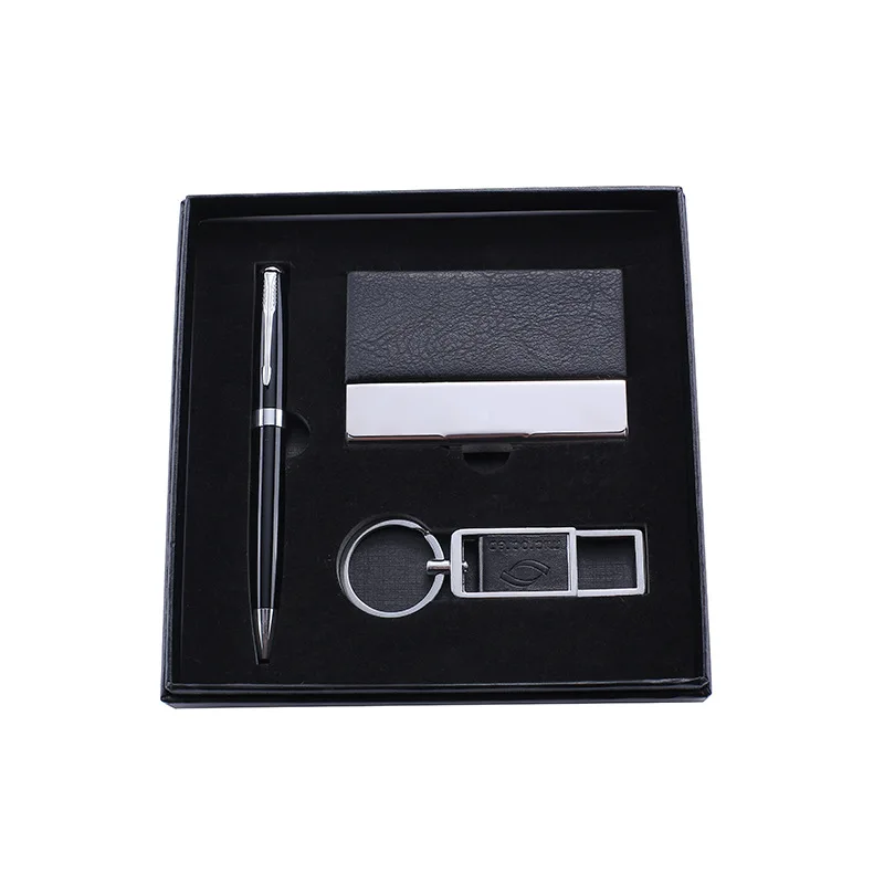 Liviya International Black Corporate Promotional Gift Set: Card Holder,  Pen, Keychain in Chennai, Packaging Type: Box