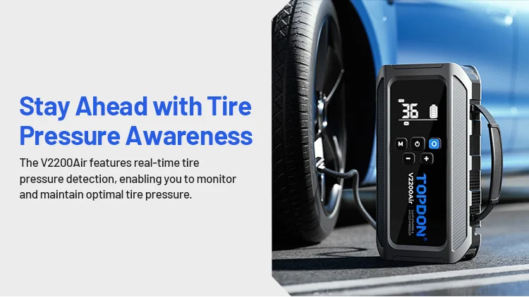 TOPDON V2200AIR 2-in-1 2200A Jump Starter with Air Compressor