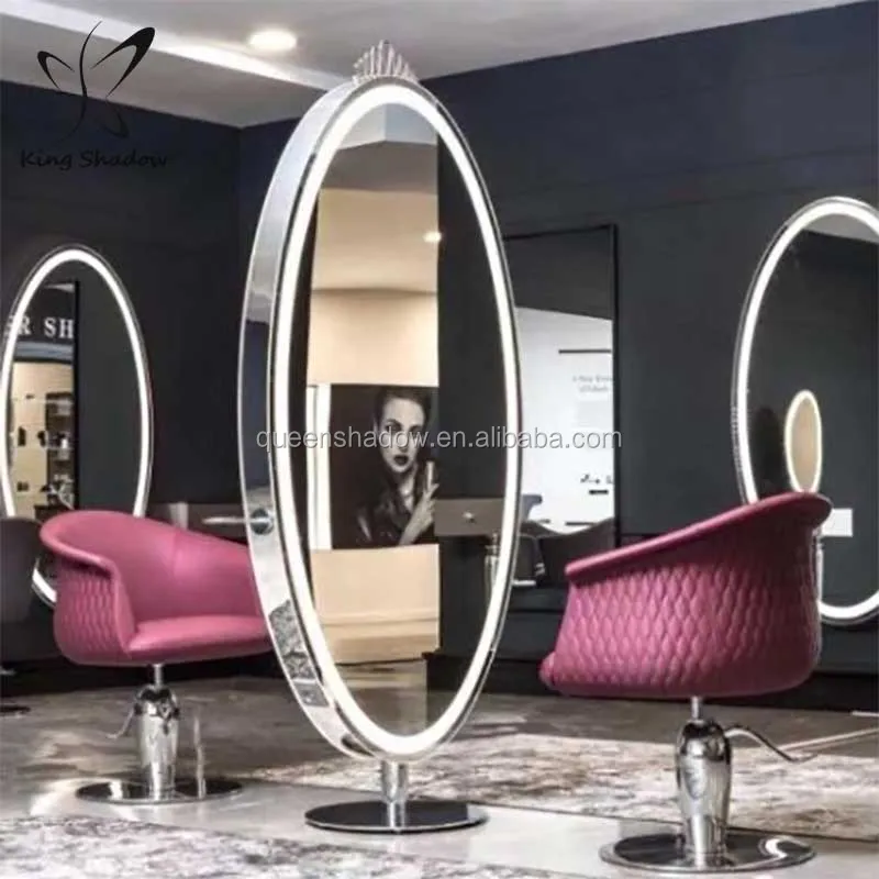 Diamond Hair Salon Mirror Salon Furniture Barber Station Double Sided  Styling Station With Led Light For Salon - Buy Salon Mirror Station,Styling  Station For Salon,With Led Light Product on 