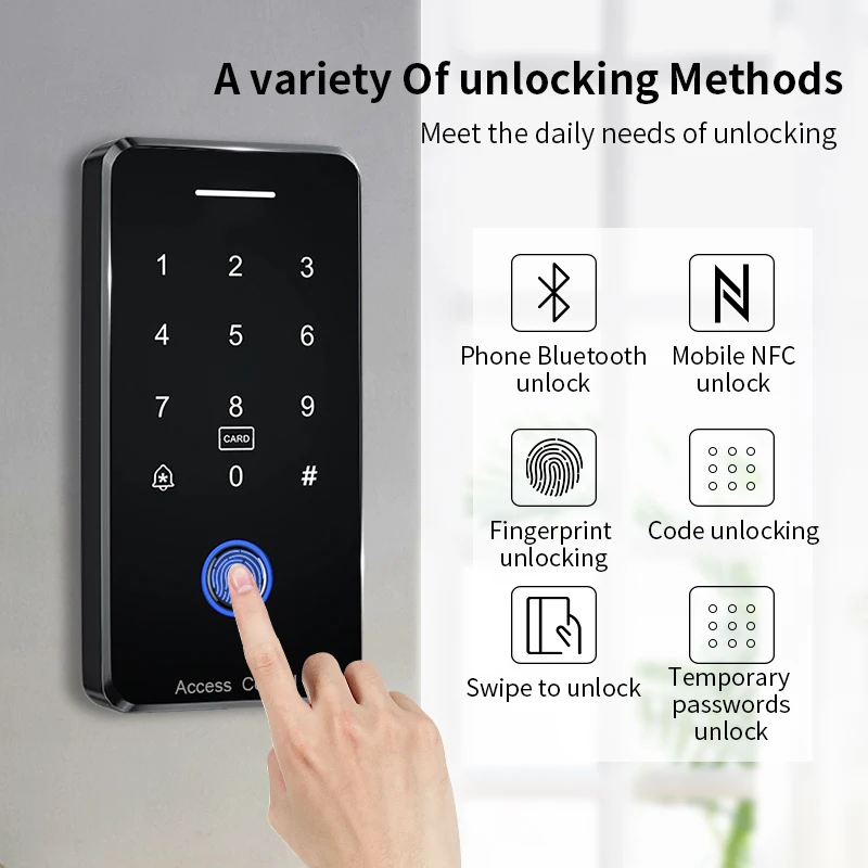 Smart Wifi Bluetooth Access Control Machine With Fingerprint Keypad ...