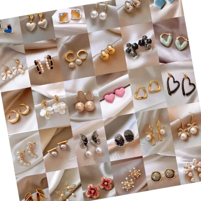 2024 Earrings in KG Korean Fashion Silver Earrings Wholesale Zircon Pearl Sterling Silver Earrings 925 Silver Jewelry