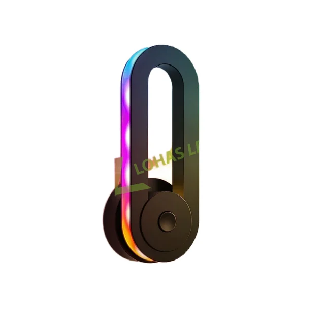 LOHAS RGB Dynamic LED Night Light for Kids Dusk-to-Dawn Sensor Rotatable Decorative Plug Wall Modern Touch for Room Decor