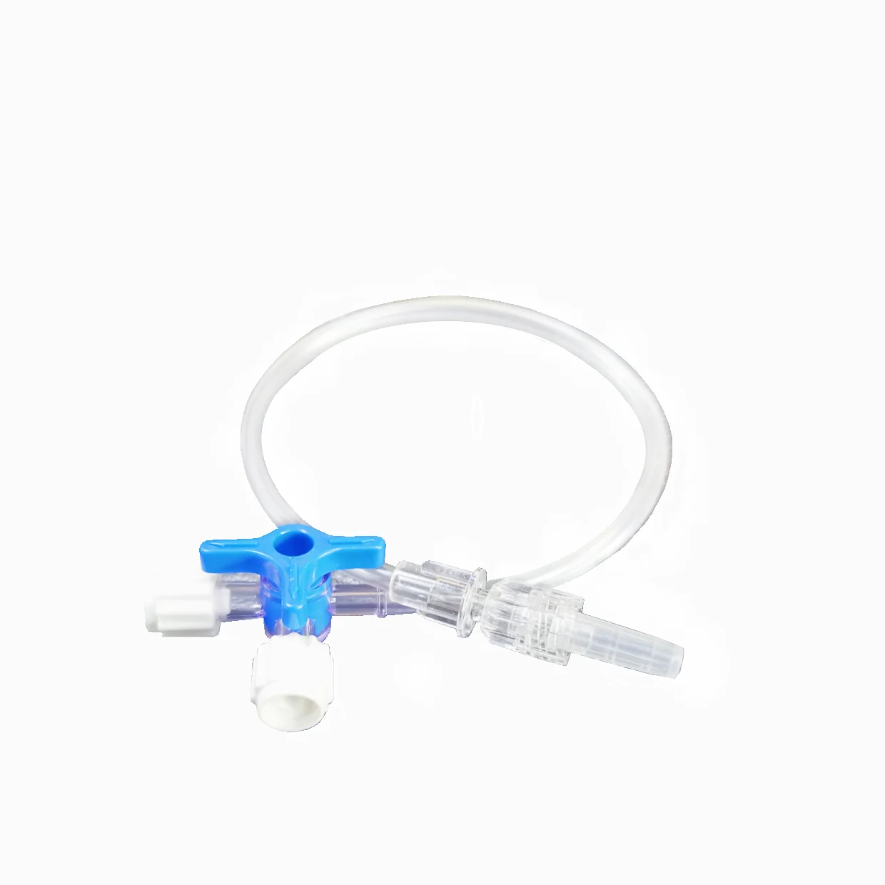 Disposable infusion tubing with three-way stopcock for medical