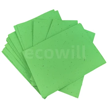 100% Handmade Recycled Green color  A4 /A3/SRA3 Plantable  Wildflower Seed paper Sheet