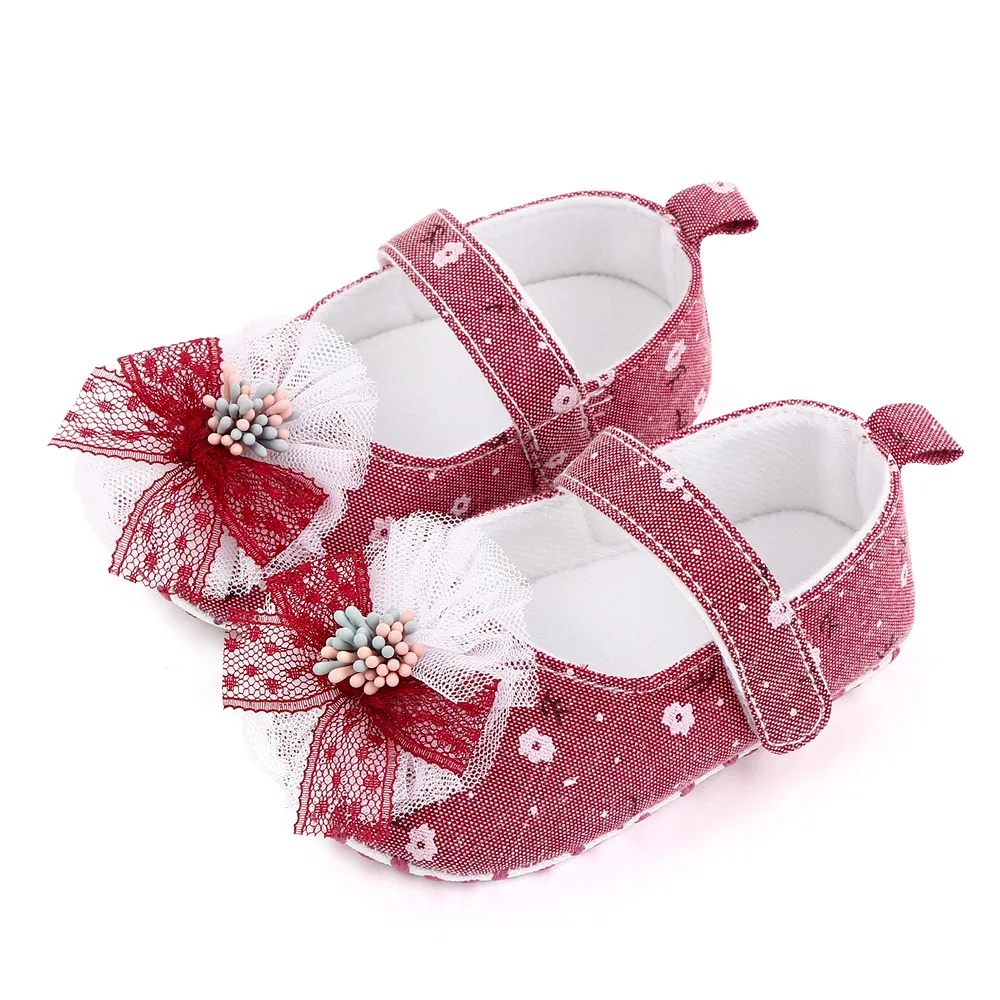 New arrival beauty bow princess shoes newborn toddler shoes girls in bulk