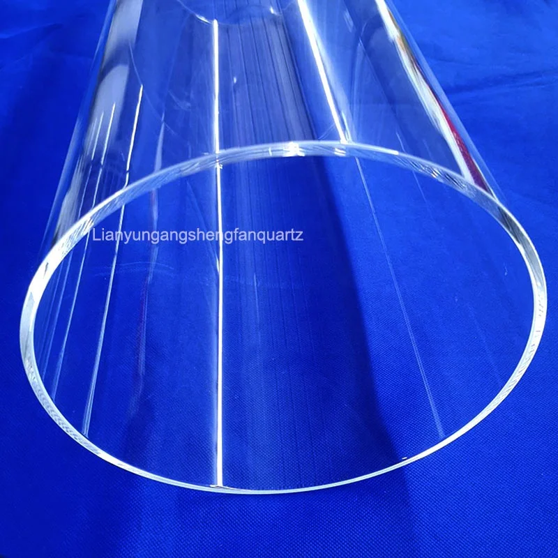 High Pressure Large Diameter Transparent Quartz Glass Pipe Quartz Glass Tubes